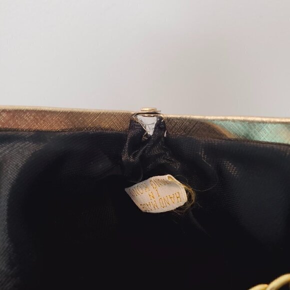 Vintage Black Beaded Sequen Small Purse - Picture 6 of 9